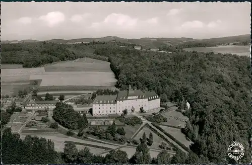 Olpe Luftbild Überflug Pallottiner-Kloster, Luftaufnahme 1987/1960