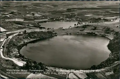 Daun Eifel Luftbild Eifel Überflug Totenmaar Weinfelder Maar 1965/1964