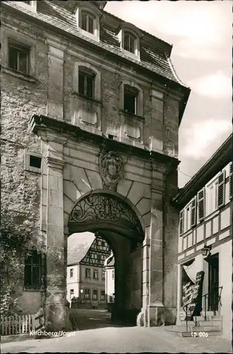 Kirchberg an der Jagst Ortsansicht Strasse mit Tor-Durchfahrt 1960
