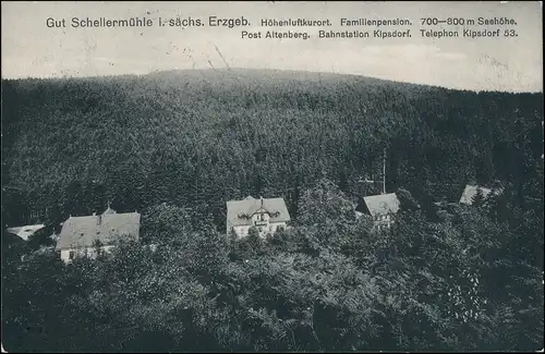 Ansichtskarte Schellerhau-Altenberg (Erzgebirge) Schellermühle 1912