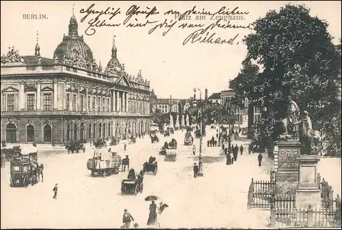 Ansichtskarte Berlin Platz am Zeughaus - Stadtleben 1906