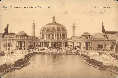 Gent Ghent (Gand) La Cour d'Honneur. EXPO Weltaustellung Gent 1913 1913