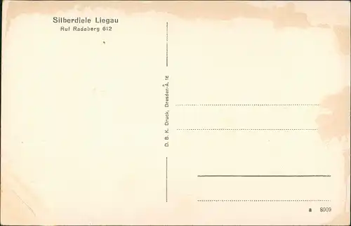 Liegau-Augustusbad-Radeberg 4 Bild Silberdiele Innen und außen 1938