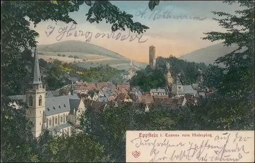 Ansichtskarte Eppstein (Taunus) Stadtpartie 1905