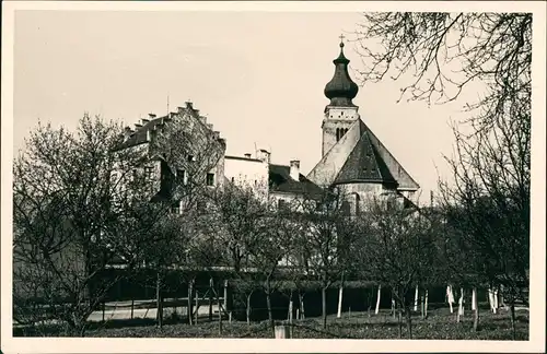 Mühldorf am Inn Panorama-Ansicht Blick auf Kirche Echtfoto-AK Menner 1955