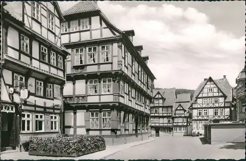 Hannoversch Münden Hann. Münden Partie Vor der Burg Fachwerkhäuser 1960