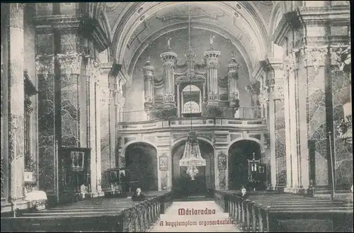 Postcard Lipova Máriaradna A kegytemplom orgonarészlete: 1913