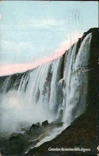 Postcard Niagara Falls (Ontario) Horseshoe Falls/Canadian Falls 1909