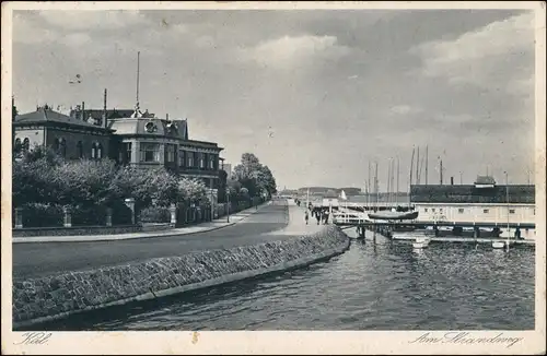 Ansichtskarte Kiel Am Strandweg - Bootshäuser 1936