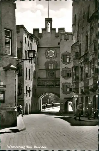Wasserburg am Inn Wasserburg a. Inn Strasse Häuser Partie am Brucktor 1965