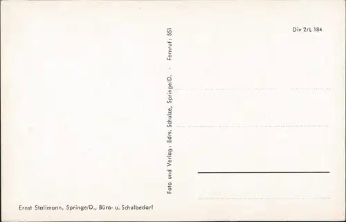 Ansichtskarte Springe Heim- Volkshochschule Schule Springe D. 1950