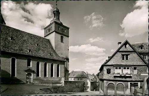 Ansichtskarte Kirchheimbolanden Peterskirche Strassen Partie a.d. Kirche 1958