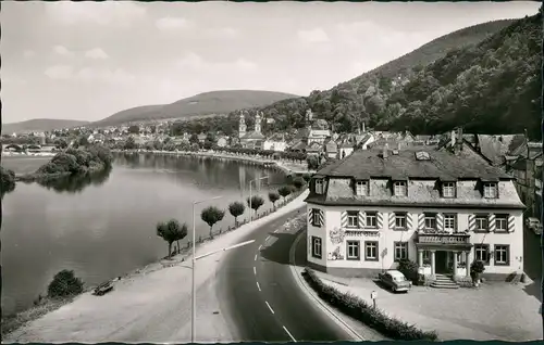 Ansichtskarte Miltenberg (Main) Main Panorama mit Hotel Rose 1960