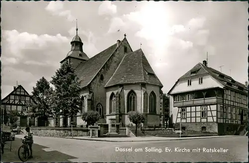 Ansichtskarte Dassel Ev. Kirche mit Ratskeller 1960/1965