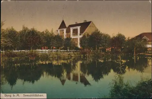 Ansichtskarte Burg (bei Magdeburg) Seeschlößchen 1929