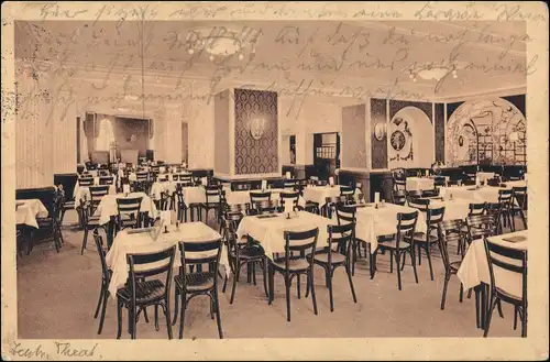 Ansichtskarte Magdeburg Zentral-Theater-Restaurant - innen 1915