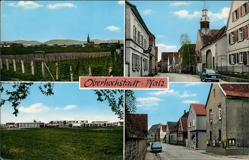 Oberhochstadt-Hochstadt (Pfalz) Mehrbild-AK 4 Echtfoto Dorf-Ansichten 1961