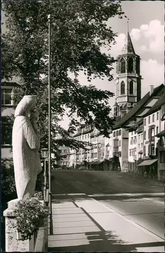 Rottweil (Neckar) Ansicht Hauptstrasse Geschäfte Blick Kirche 1960