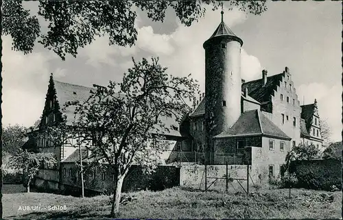 Aub (Unterfranken) Historische Bauwerke - Partie am Schloss 1955