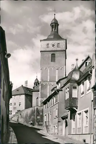 Ansichtskarte Kirchheimbolanden Wohnhäuser & Kirche i.d. Mozartstraße 1960