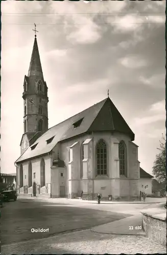 Ansichtskarte Gaildorf Straßen Partie a.d. Kirche, Church, Eglise 1955