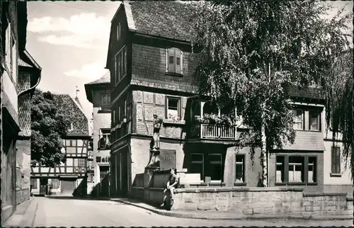 Ansichtskarte Bensheim Brücke Häuser Partie An der Mittelbrücke 1960