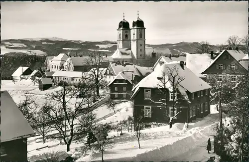 Ansichtskarte St. Märgen Photokarte Panorama Blick zum Feldberg 1960