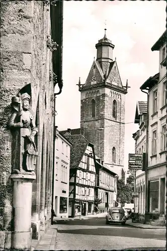 Ansichtskarte Korbach Rathaus Kilianskirche Auto VW Käfer Volkswagen 1960