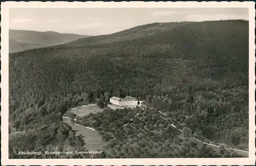 Ansichtskarte Heidelberg Krankenhaus Speyerershof aus d. Vogelschau 1951