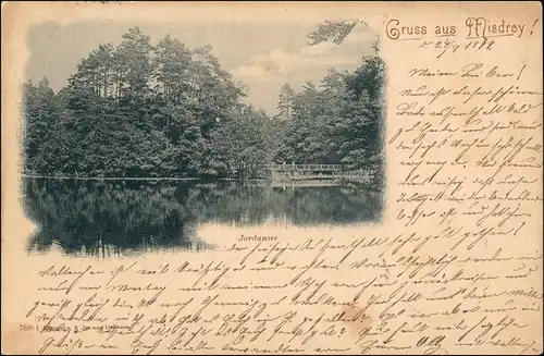 Postcard Misdroy Międzyzdroje Brücke - Jordansee 1899