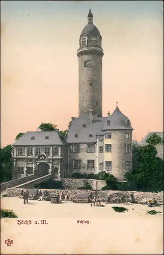 Ansichtskarte Höchst-Frankfurt am Main Partie am Schloß - Brücke 1905
