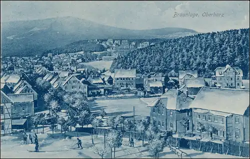 Ansichtskarte Braunlage Stadt im Winter 1908