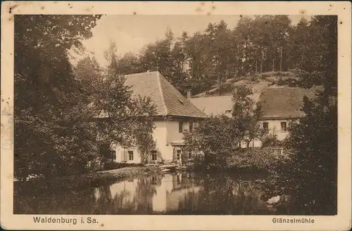 Ansichtskarte Waldenburg (Sachsen) Glänzelmühle 1926