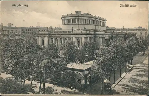 Ansichtskarte Magdeburg Stadttheater Theater Partie 1918