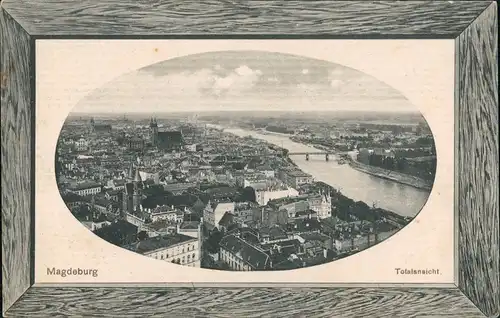 Ansichtskarte Magdeburg Elbpanorama Panorama-Ansicht Stadt Totale 1910