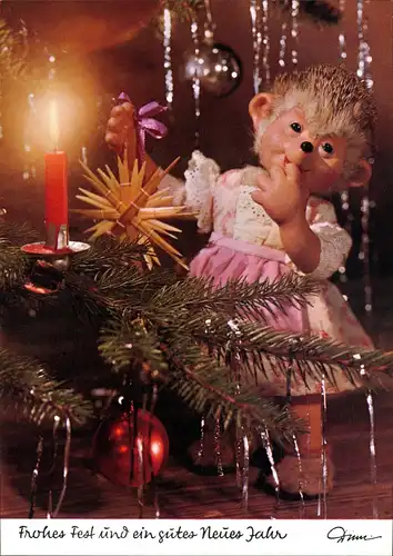 Mecki (Diehl-Film): Weihnachtsbaum schmücken mit Lametter und Stern 1975