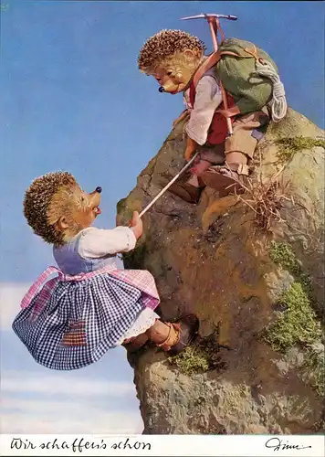 Ansichtskarte  Mecki (Diehl-Film): Wir schaffens schon, bergsteigen 1970