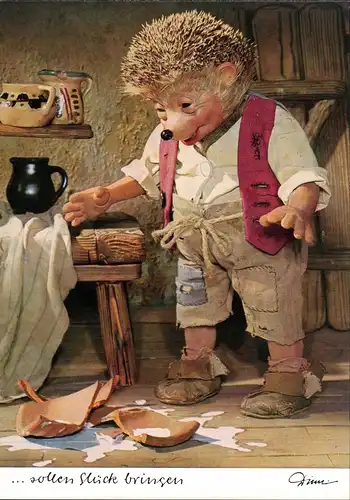 Ansichtskarte  Mecki (Diehl-Film): Scherben sollen Glück bringen 1970