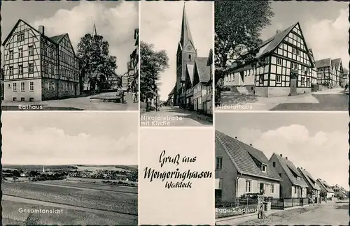 Ansichtskarte Mengeringhausen-Bad Arolsen Nicolaistraße, Egge Siedlung 1962