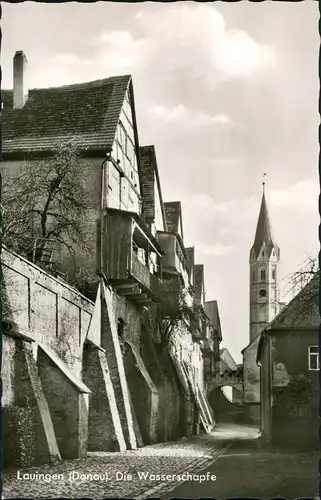 Ansichtskarte Lauingen (Donau) Straßen Anischt i.d. Wasserschapfe 1960/1965