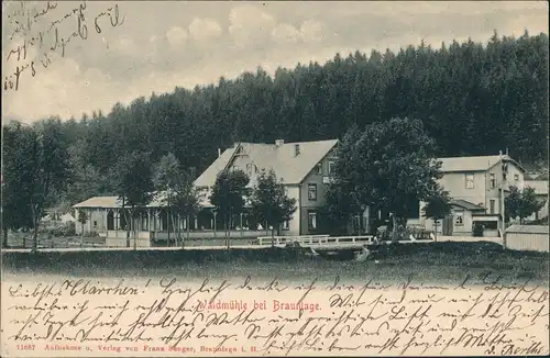 Ansichtskarte Braunlage Waldmühle 1904