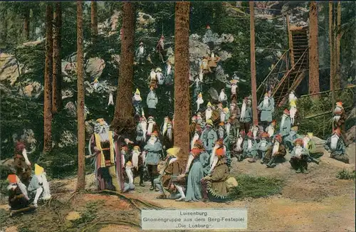Luisenburg-Wunsiedel (Fichtelgebirge) Losburg Aufführung Zwerge 1910