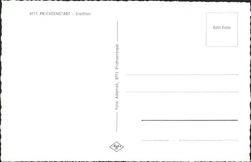 Ansichtskarte Prichsenstadt Stadttor - Straße 1961