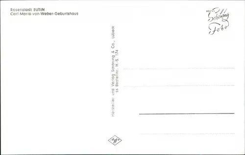 Ansichtskarte Eutin Carl-Maria-von-Weber-Geburtshaus 1964