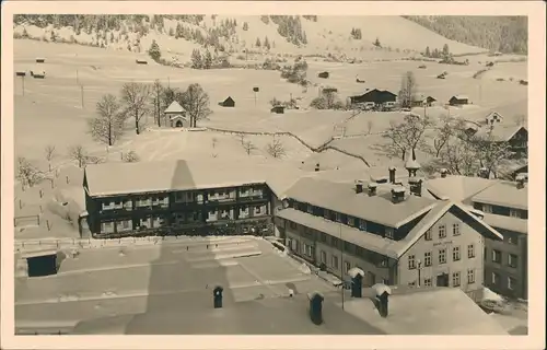 Ansichtskarte Bad Hindelang Partie am Krankenhaus 1953