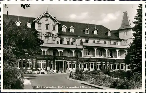 Ansichtskarte Hahnenklee-Goslar Hotel Hahnenkleer Hof Außenansicht 1950
