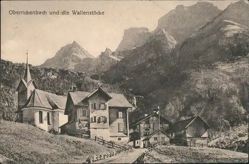 Ansichtskarte Oberrickenbach-Wolfenschiessen Stadtpartie 1918