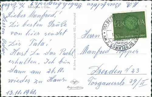 Ansichtskarte Beerfelden (Odenwald) Luftbild 1960