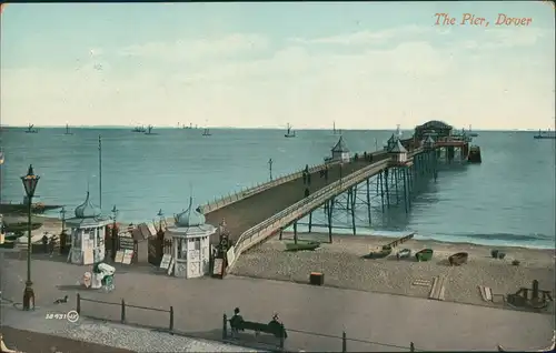 Postcard Dover Dover Promenade Pier 1909