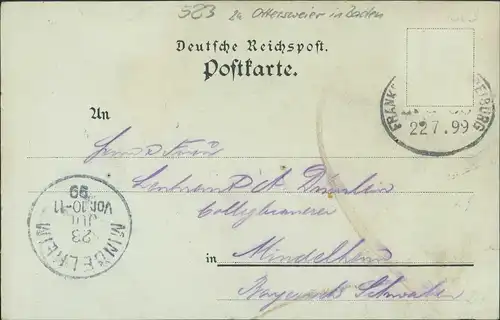 Ansichtskarte Litho AK Bühl (Baden) Kurhaus Hundseck MB 1899